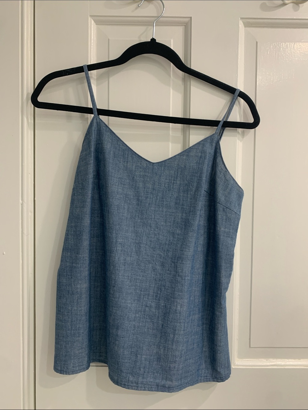 J. Crew Chambray Blue Spaghetti Strap Camisole